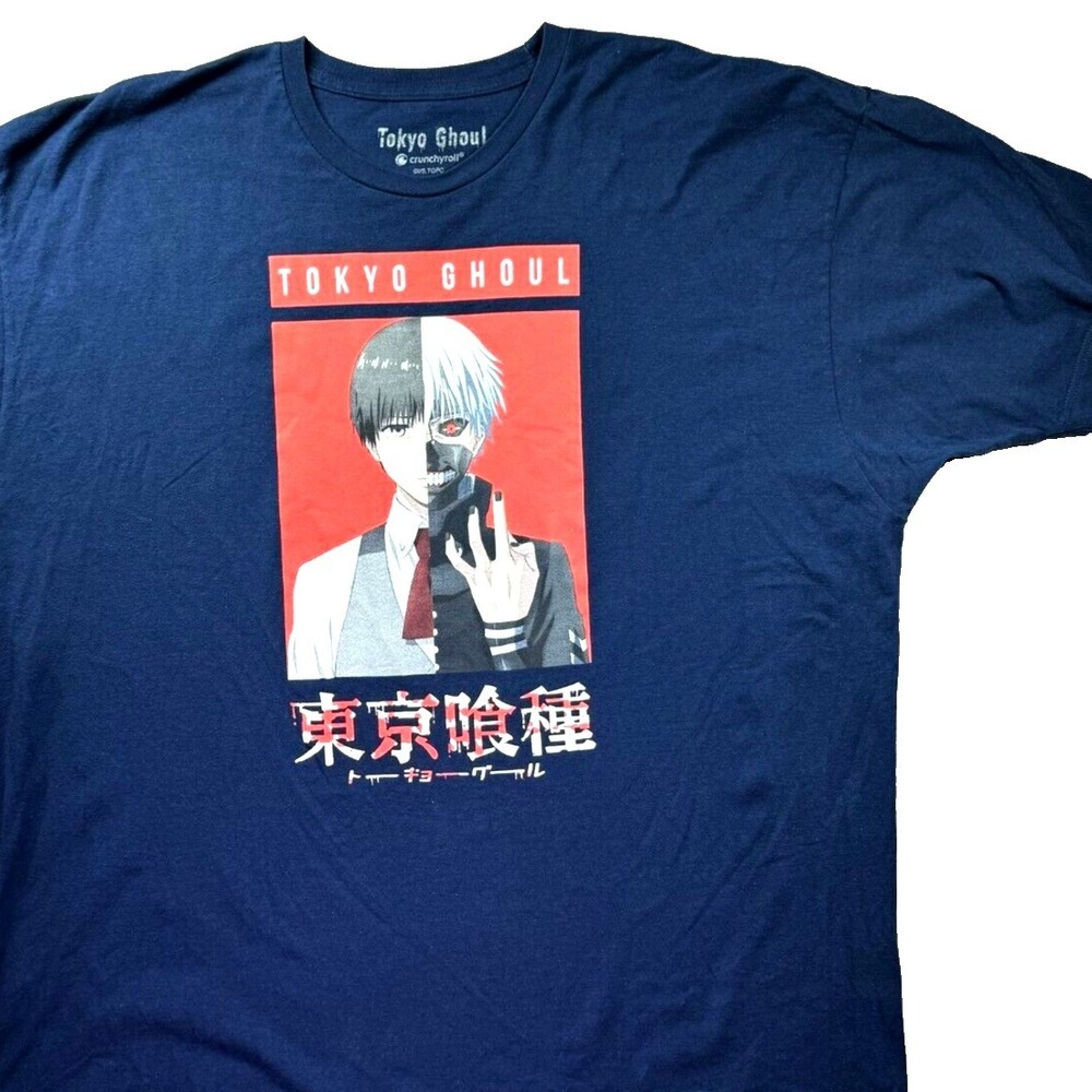 Tokyo Ghoul Shirt Men 3XL Black Ken Kaneki Anime Manga Graphic Tee Crunchyroll‎